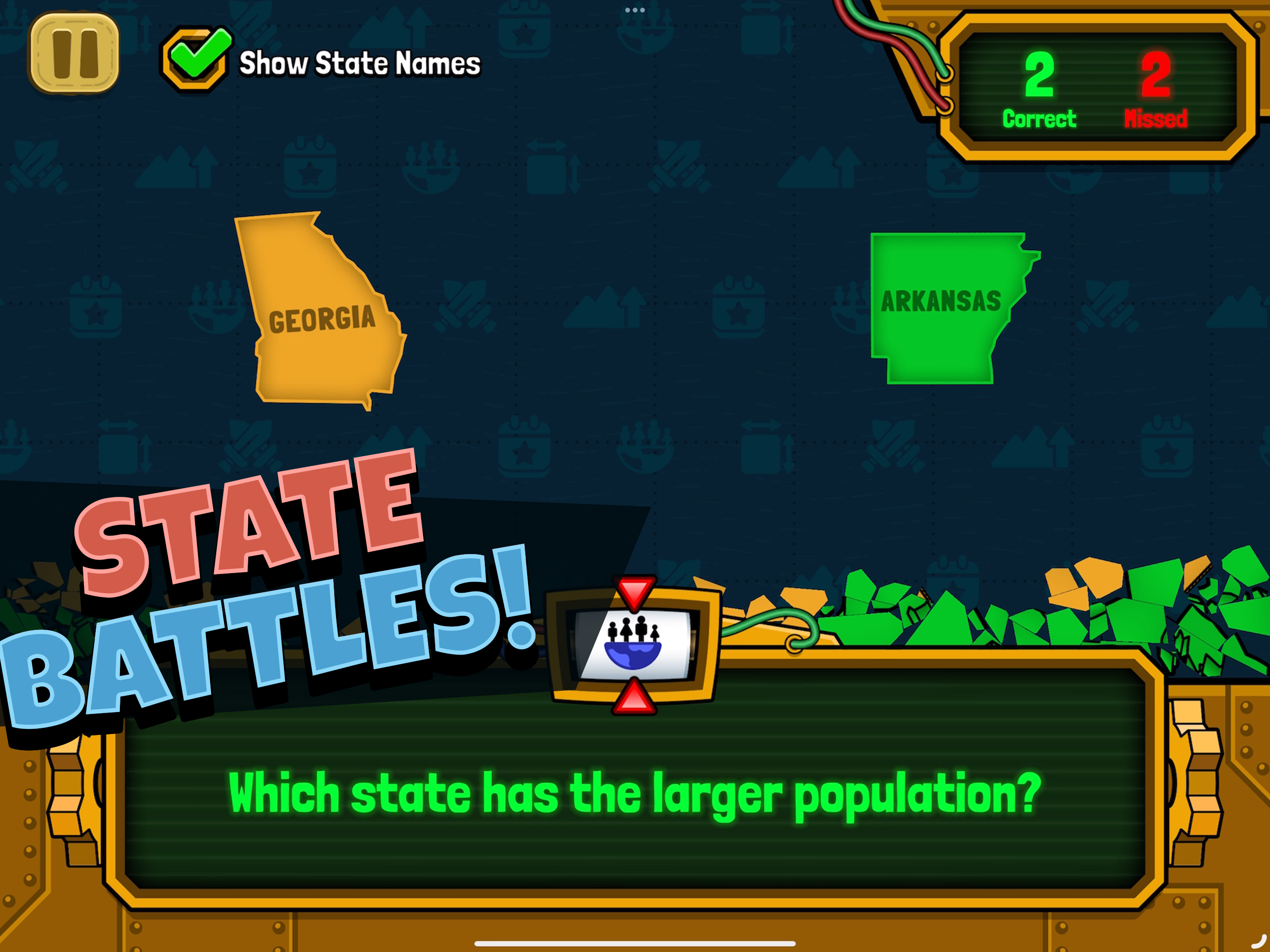 Play the States Battle Game