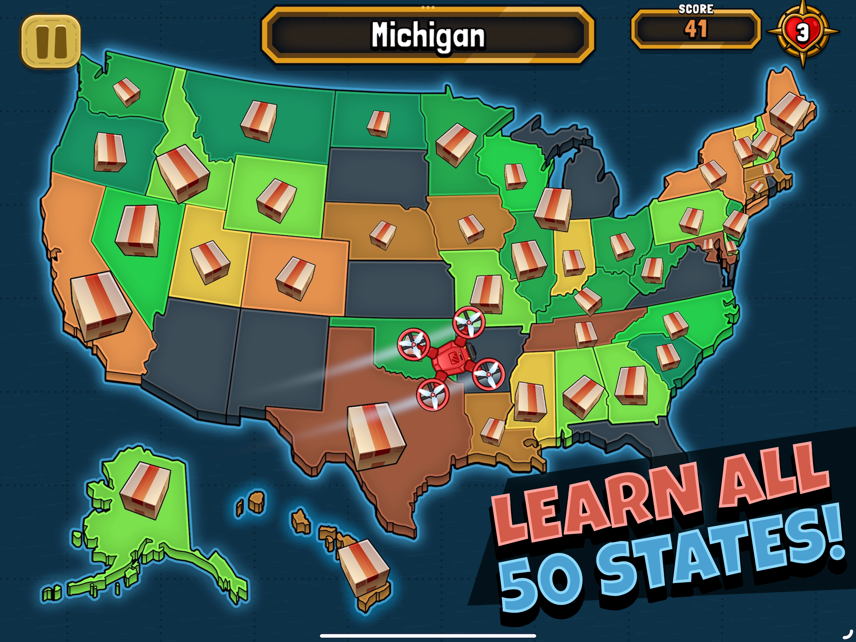 Play the States Delivery Game