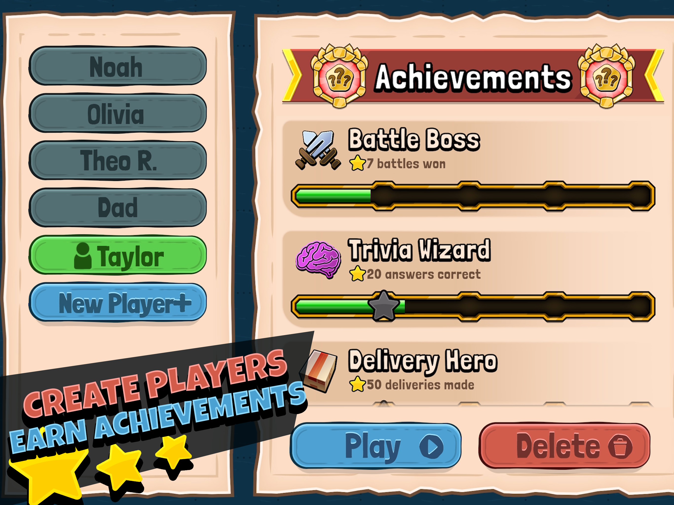 Play the States Player Menu