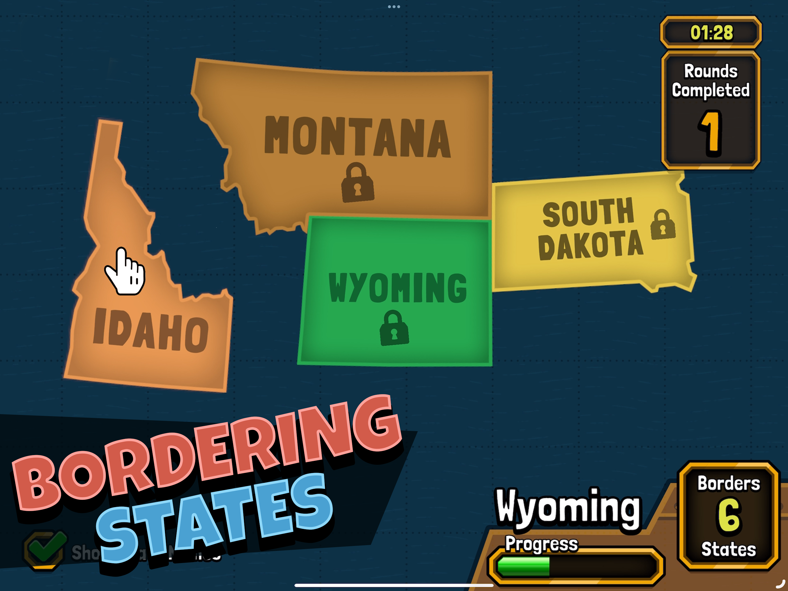 Play the States Stick 'Em Game