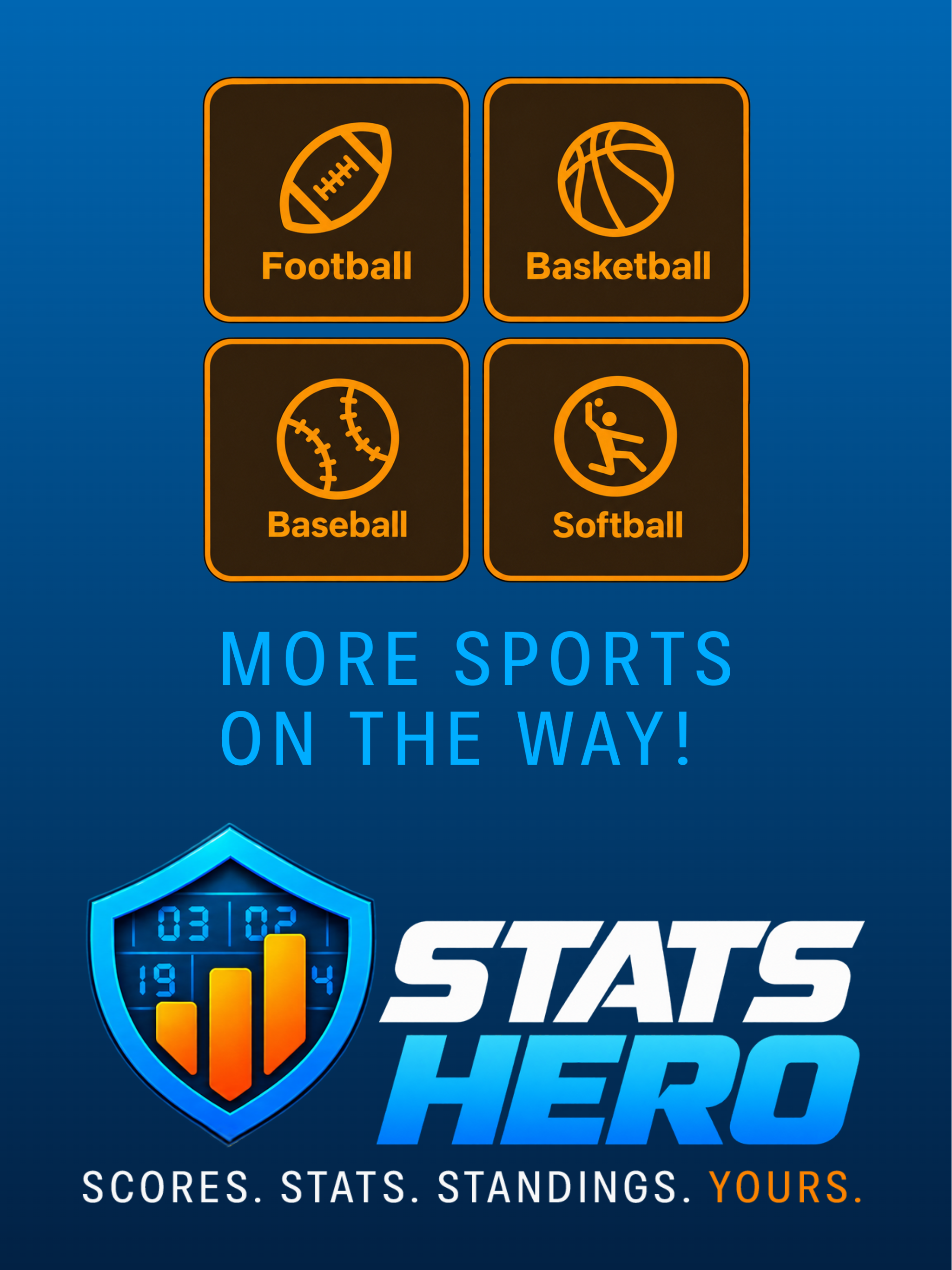 Stats Hero supports football, basketball, baseball and softball